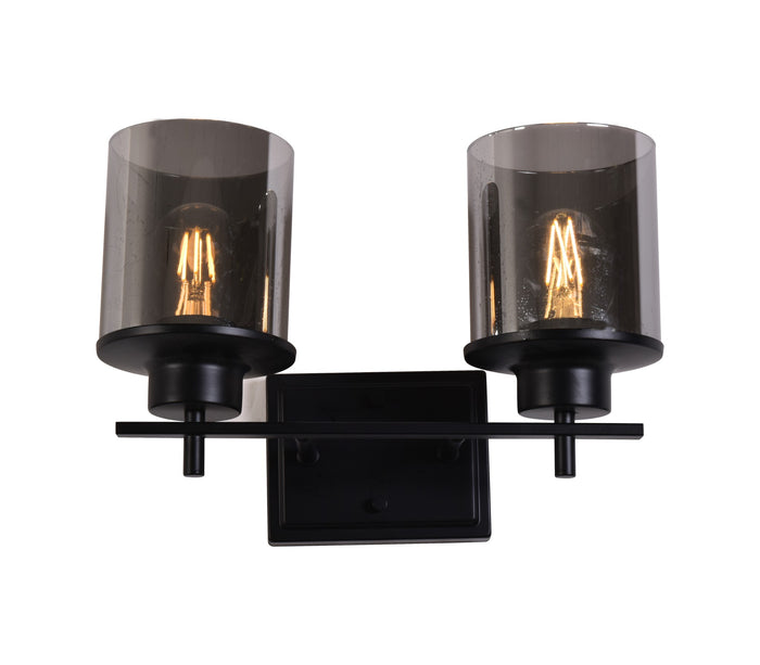 #001204 2 Light Wall Light in Black