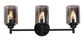 #001205 3 Light Wall Light in Black