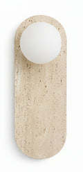 00996 Wall Light in Travertine Stone/Ceramic