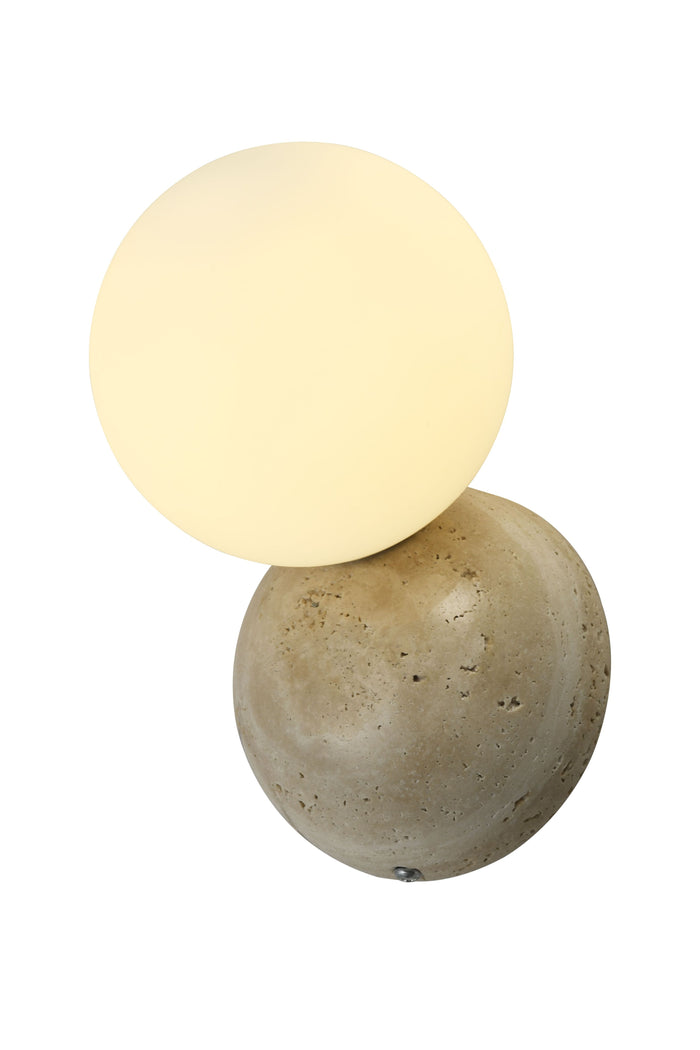 #00999W Travertine Stone/Ceramic Wall Light