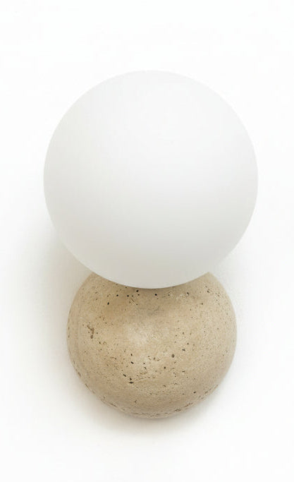 #00999W Travertine Stone/Ceramic Wall Light