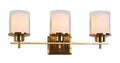 #01206 3 Light Wall Light in Gold