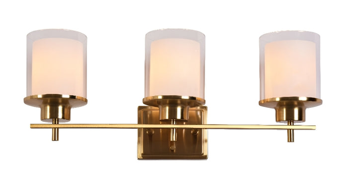 #01206 3 Light Wall Light in Gold