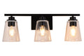 #01208 3-Light Wall Light in Black