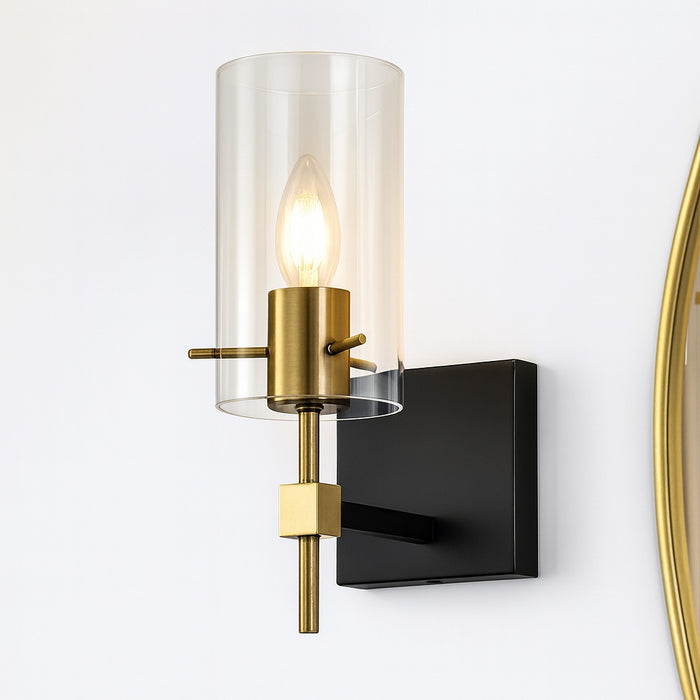 #01636 Wall Light in Black/Gold