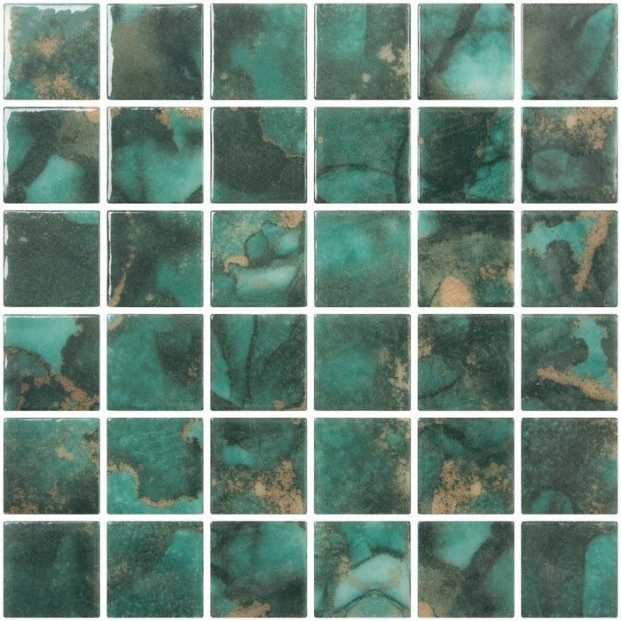 #06820 Fifty Kintsugi Glass Mosaic -2x2"-12x12" Sheet