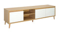 #0A102C8 TV Console in Creamy White/Montmartre Oak