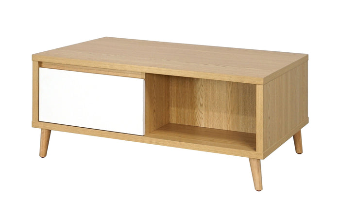 #0C126C8 Coffee Table in Creamy White/Montmartre Oak