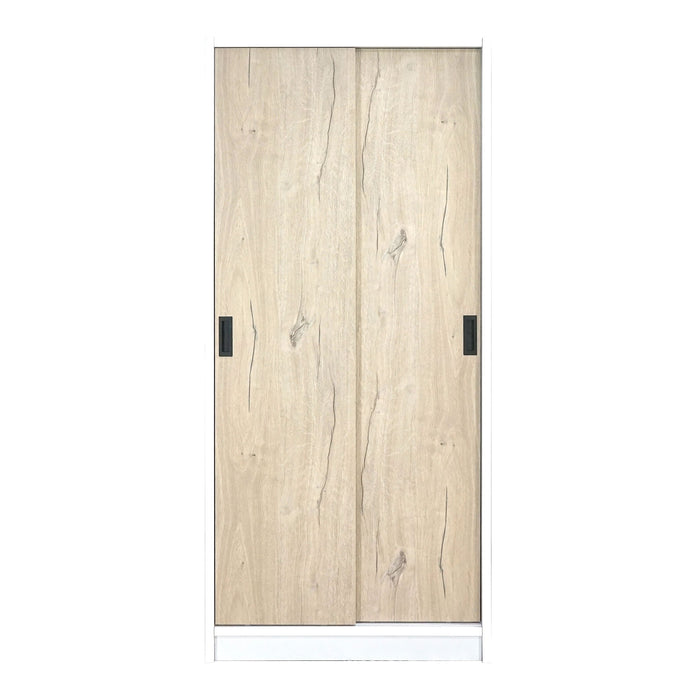 0D137C5 Wardrobe in White/White Oak