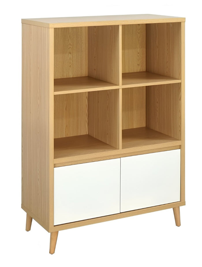 #0D152C8 Bookcase in Creamy White/Montmartre  Oak