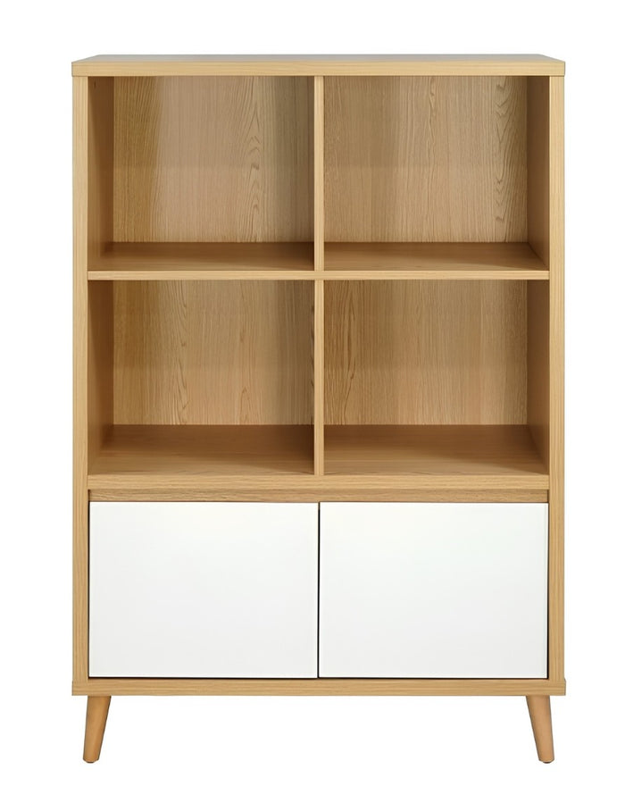 #0D152C8 Bookcase in Creamy White/Montmartre  Oak