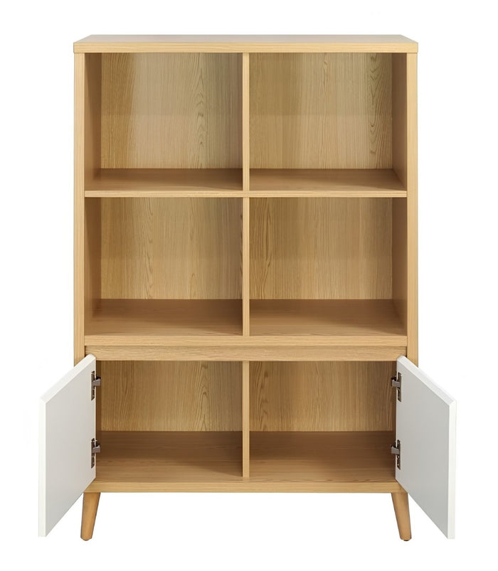 #0D152C8 Bookcase in Creamy White/Montmartre  Oak