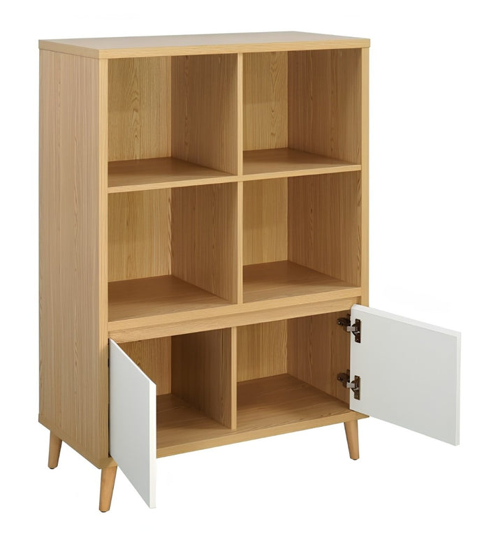 #0D152C8 Bookcase in Creamy White/Montmartre  Oak