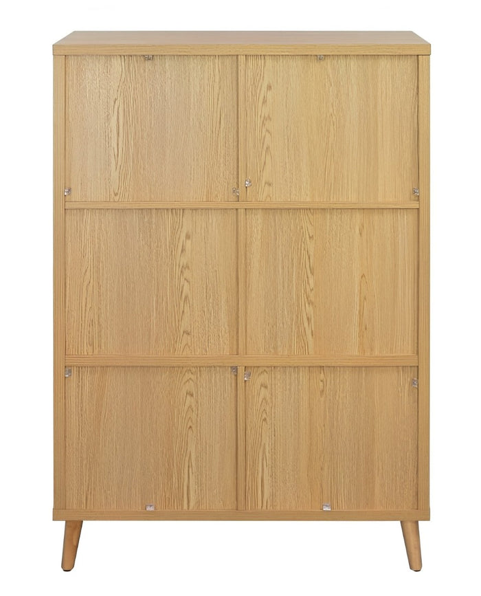 #0D152C8 Bookcase in Creamy White/Montmartre  Oak