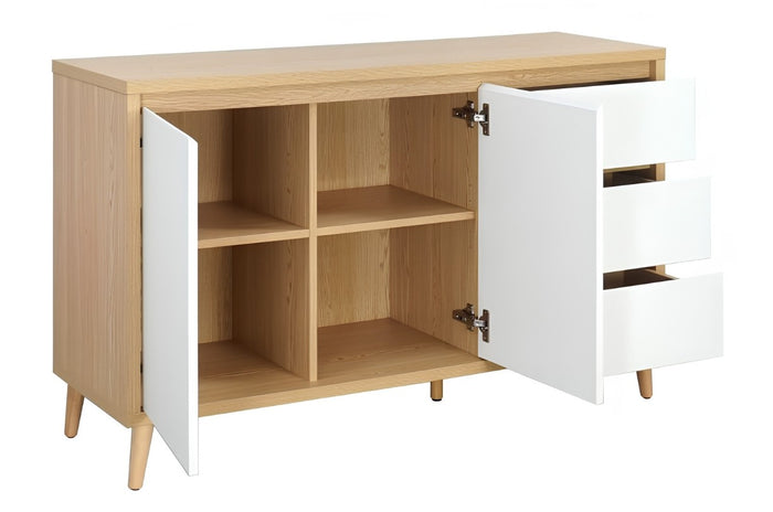 #0D155C8 Sideboard in Creamy White/Montmartre  Oak
