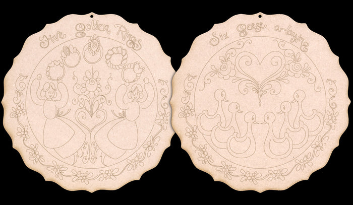 12 Days of Christmas - Day 5 and 6 Ornaments - JS015