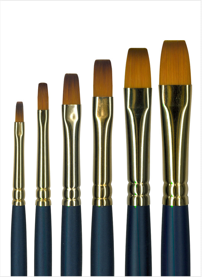1370 Taklon Flat Brush - bundle