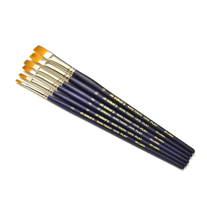 1370 Taklon Flat Brush - bundle
