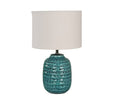 #21185-3 Table Lamp in Chrome/Turquoise