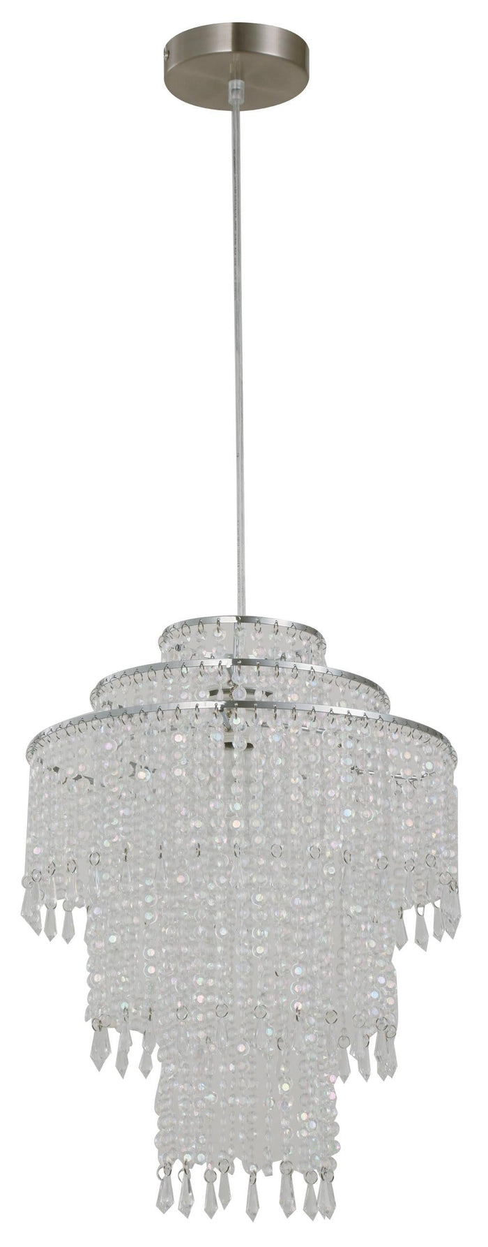 21880-4 Hanging 1 Light in Satin Nickel