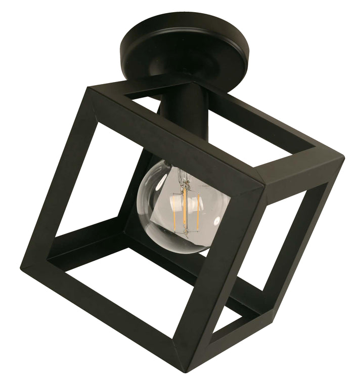 #23919-2 Semi-Flush Light in Matt Black