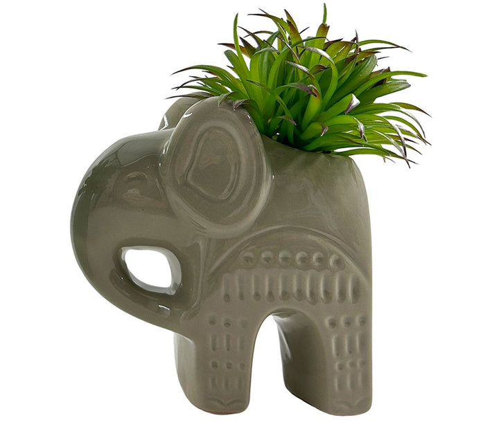 2403646 6" Artificial Plant w/Ceramic Elephant Pot