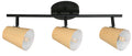 #25095 3 Light Wall Light in Black