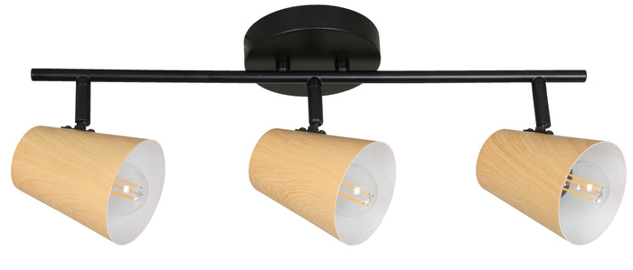 #25095 3 Light Wall Light in Black