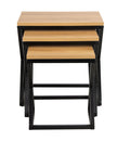 3pc Side Table Set in Oak