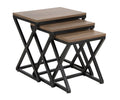 3pc Side Table Set in Walnut
