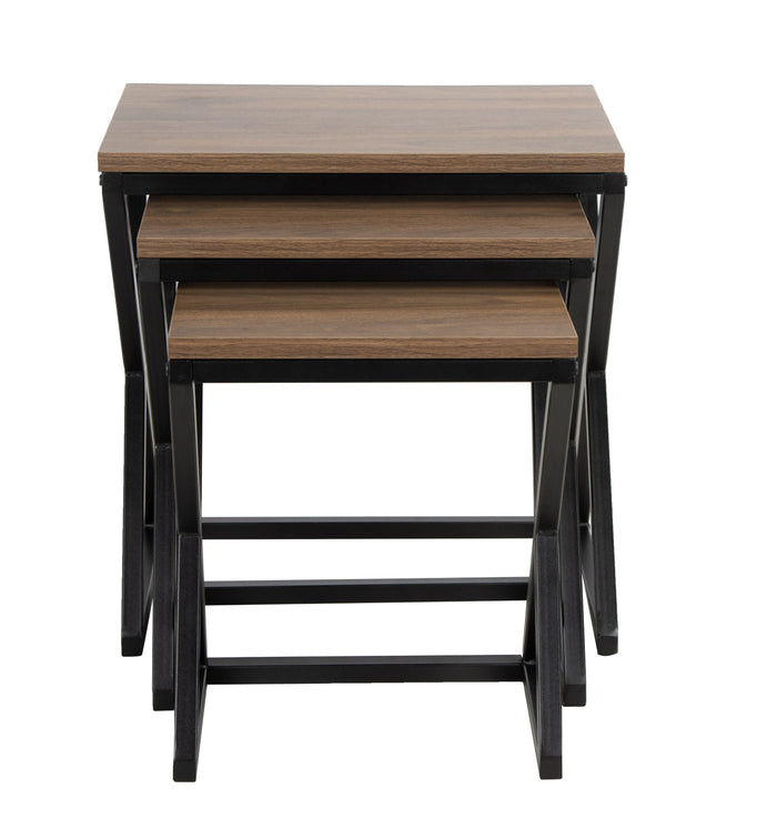 3pc Side Table Set in Walnut
