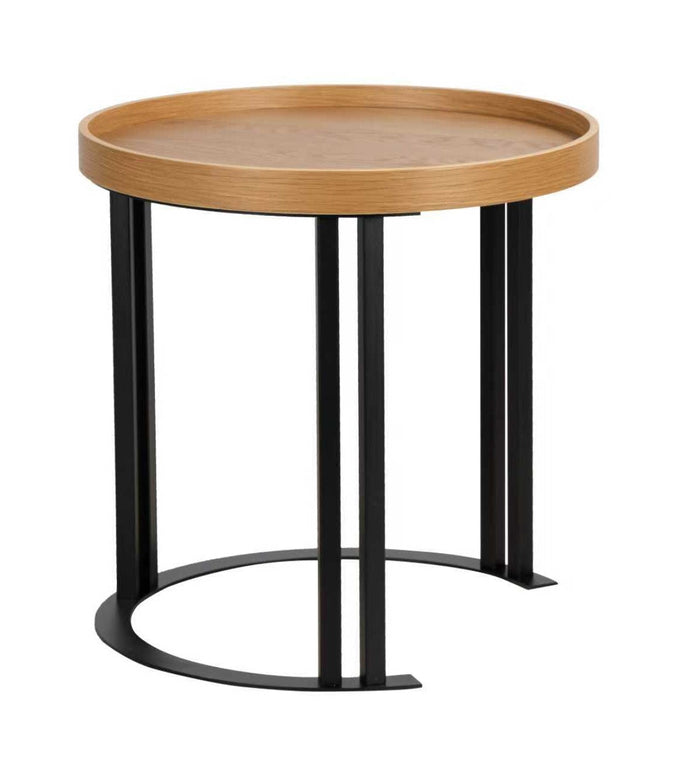 5026 Side Table in White Oak/Black