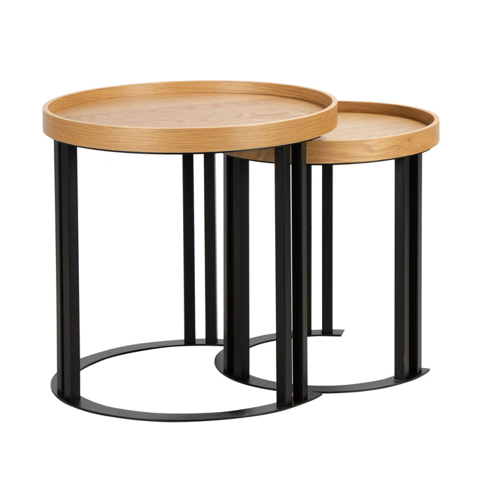 5026S Side Table in White Oak/Black