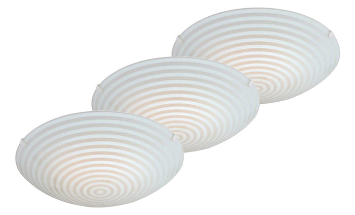 6301 3pk Ceiling Light in Glass