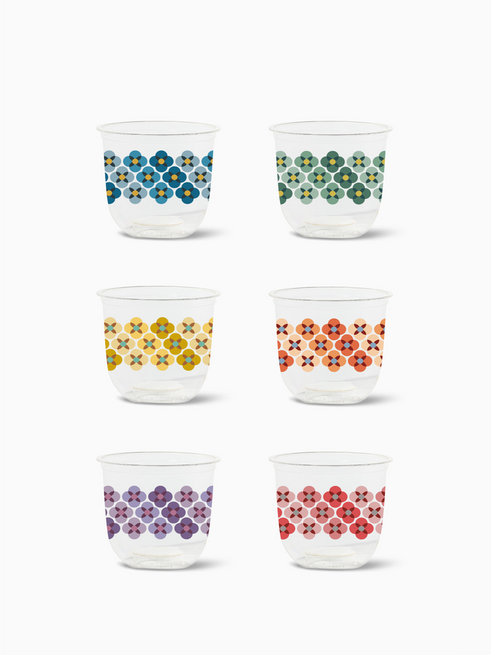 70's Flower Pattern - NATURAL 12oz Arc