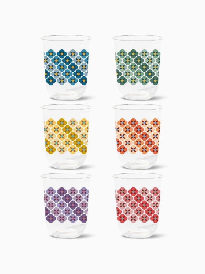70's Flower Pattern - NATURAL 16oz Arc
