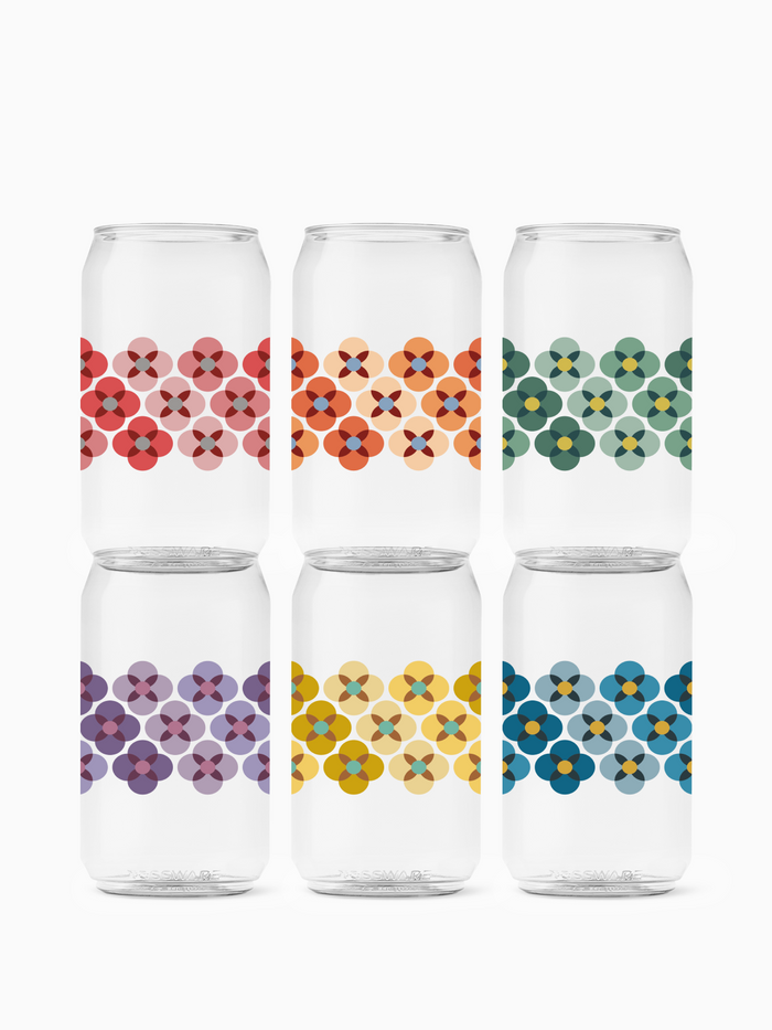 70's Flower Pattern - POP 12oz Can