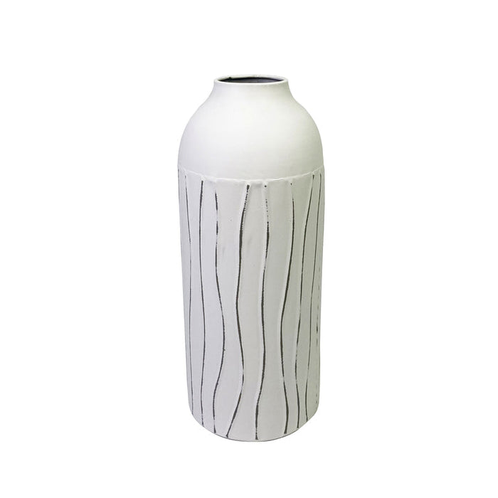 796-018-1 Metal Vase in Beige