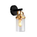 #9220 Wall Light inBlack/Antique Brass