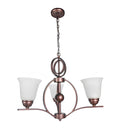 #9543 3 Light Chandelier Light in Coffee