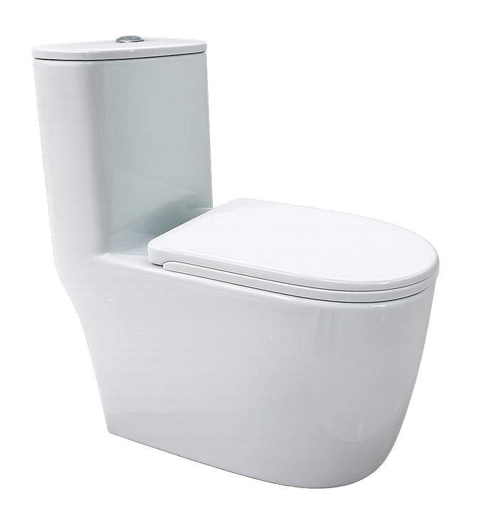 #A-S1970 Elongated Front Toilet in White
