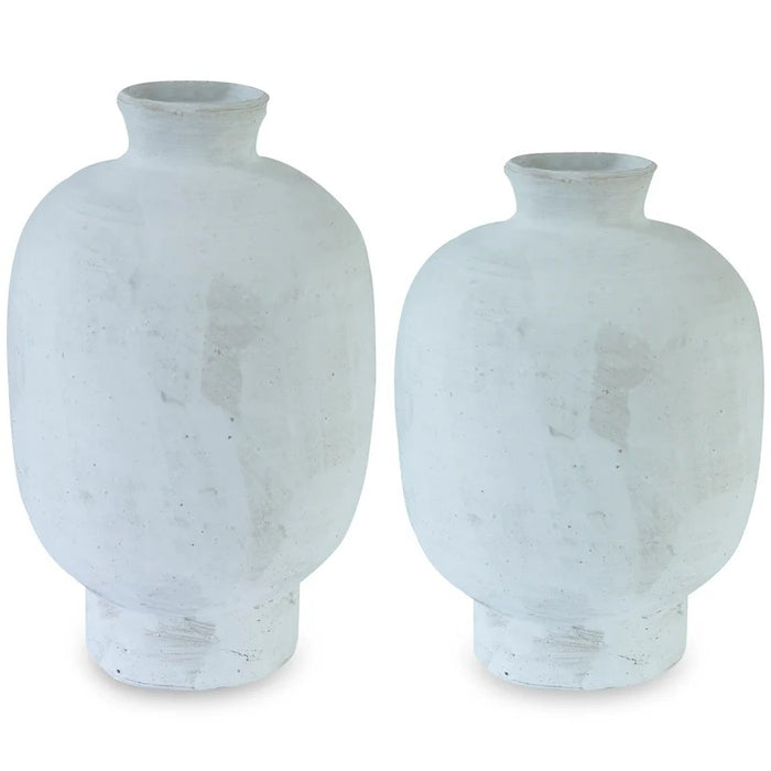 #A52000506 2pc Vase Set in White/Gray