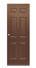 #ACT-01 32x79" Steel Door with Sweep 6 Panel in Walnut