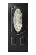 ACT-05 32x79" Steel Door with Sweep Oval in Black