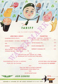 Aer Lingus In-Flight Menu Early 1960s Menu Art