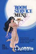 Aladdin Hotel and Casino Room Service Menu Las Vegas 1960s Vintage Americana Menus