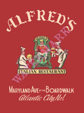 Alfred's, Atlantic City 1960s Menu Art
