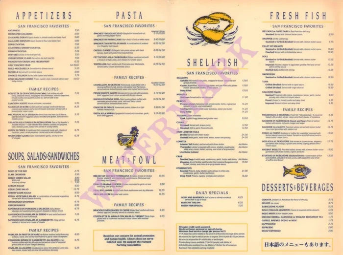 Alioto’s San Francisco 1990s - Posters Prints & Visual Artwork