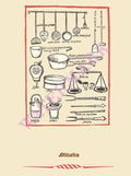 Alitalia First Class Menu Tokyo - Rome 1975 In-flight menu art