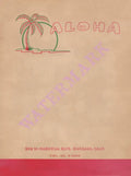 Aloha, Burbank 1960s Menu Art